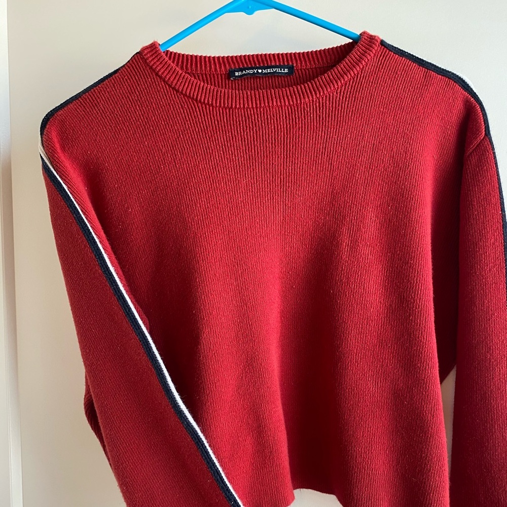 Brandy Melville Red Ribbed Top - Picture 2 of 6